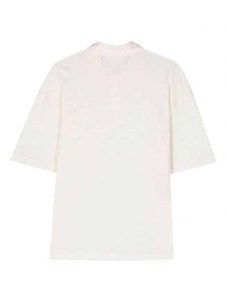Lininis polo marškinėliai Ymc balta