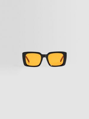 Okulary przeciwsłoneczne Bershka pomarańczowe