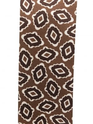 Corbata con estampado con estampado abstracto Lardini marrón