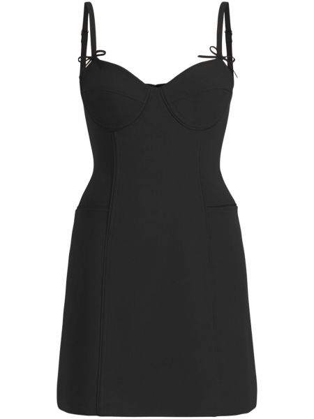 Černé koktejlové šaty s mašlí Cinq A Sept