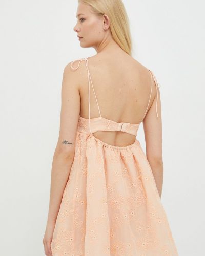 Mini ruha For Love & Lemons narancsszínű