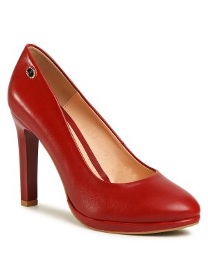 Полуотворени обувки с ток Baldaccini червено