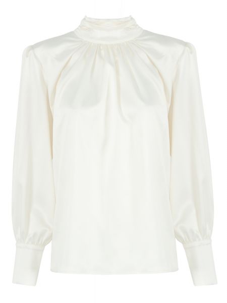 Атласная блузка Actualee белая