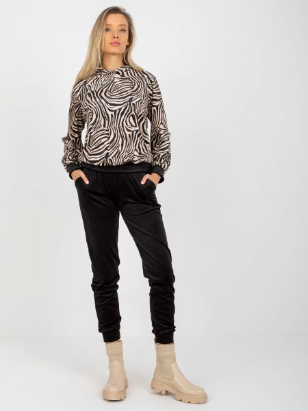 Veliūrinis džemperis leopardinis Fashionhunters
