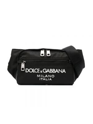 Czarna nylonowa nylonowa nerka Dolce And Gabbana