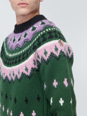 Vilnonis megztinis Moncler Grenoble juoda