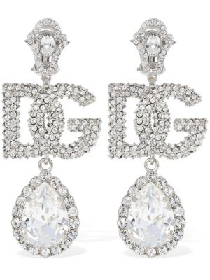 Cercei de cristal Dolce & Gabbana argintiu