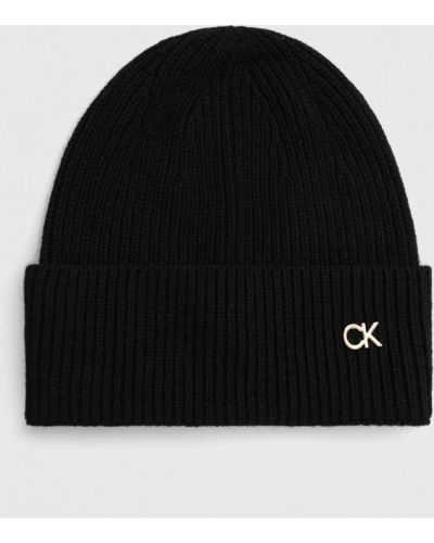 Вълнена шапка Calvin Klein черно