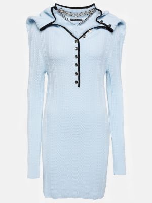 Mini robe en laine à imprimé Y/project bleu
