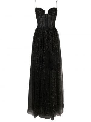 Вечерна рокля с кристали Rasario черно