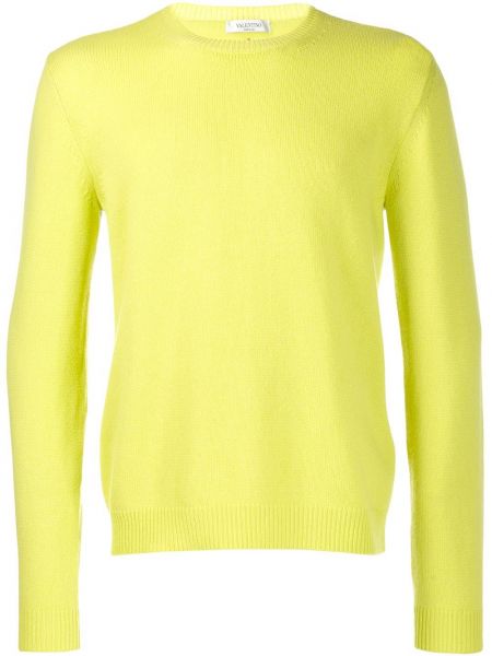 Jersey de punto de tela jersey con estampado de cachemira Valentino amarillo