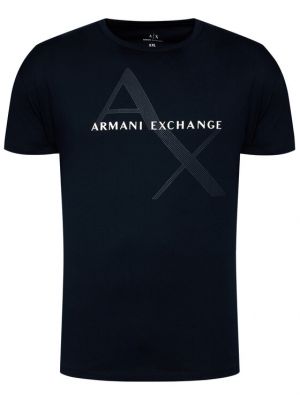 Marškinėliai Armani Exchange mėlyna