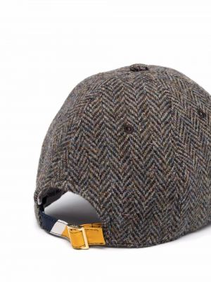 Tweed cap mit fischgrätmuster Thom Browne