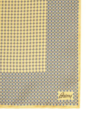Шелковый платок Brioni желтый