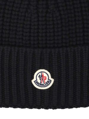 Cappello di lana di lana di lana Moncler nero