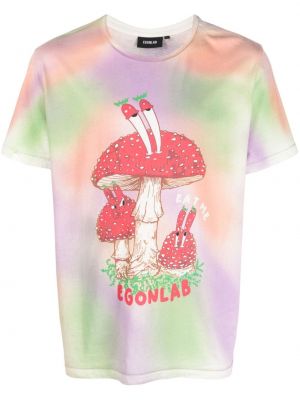 Bavlněné tričko s potiskem Egonlab fialové