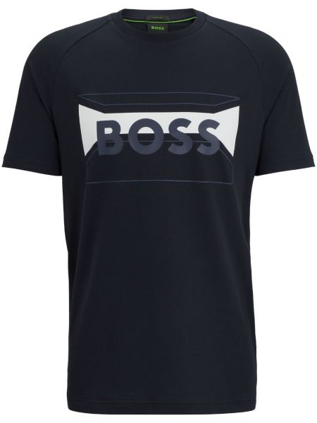 T-shirt à imprimé Boss bleu