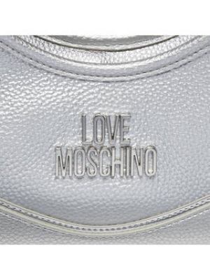 Taška přes rameno Love Moschino stříbrná