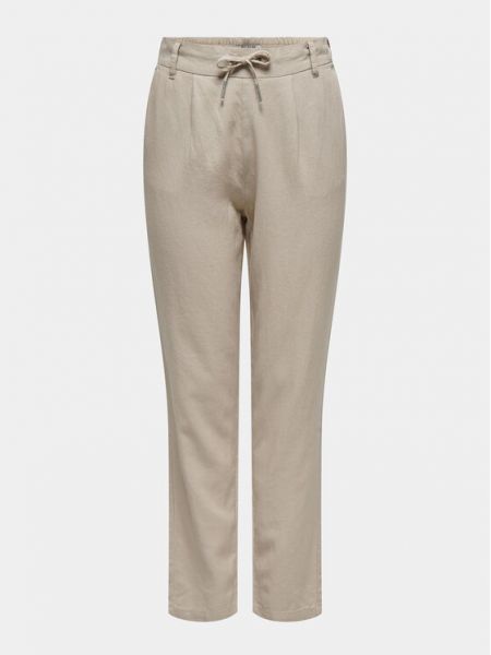 Pantaloni plissettati Only beige