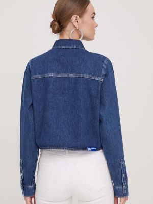 Cămășă de blugi Karl Lagerfeld Jeans albastru