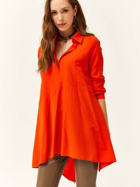 Asimetriška marškiniai Olalook oranžinė