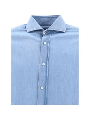 Camisa vaquera de algodón Brunello Cucinelli azul