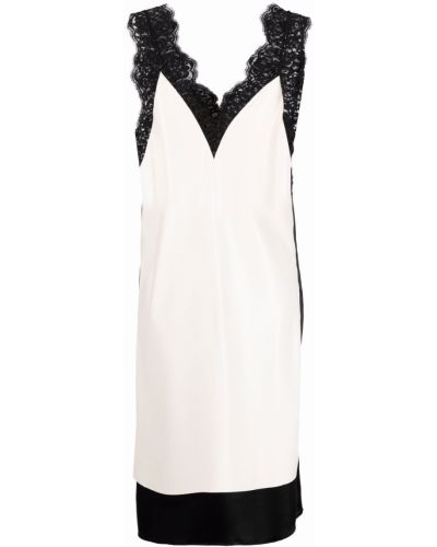Sukienka koronkowa bawełniana z dekoltem w serek Kwaidan Editions - biały