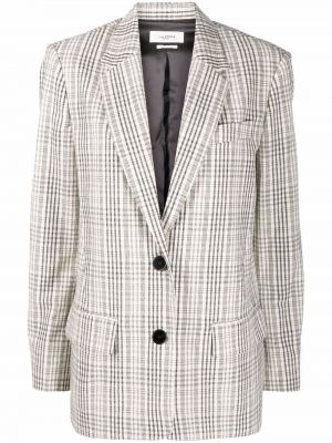 Trykt sjekket lang blazer Isabel Marant étoile