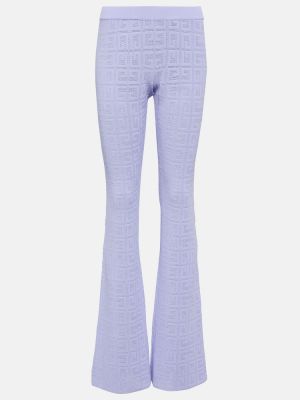 Pantaloni din jacard Givenchy violet