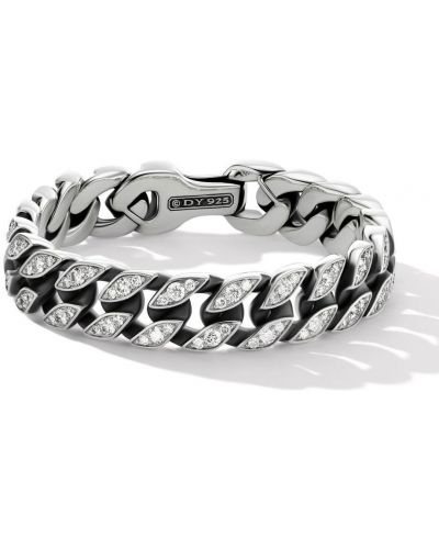 Bracelet en argent en tricot David Yurman argenté