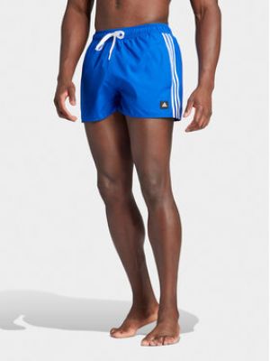 Shorts de sport à rayures Adidas bleu