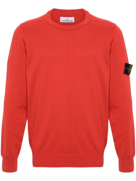 Pull en tricot Stone Island rouge
