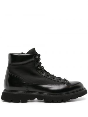Nėriniuotos guminiai batai su raišteliais Doucal's juoda
