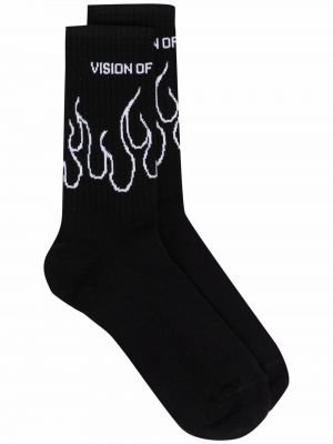 Čarape s printom Vision Of Super crna