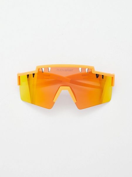 Спортивные очки солнцезащитные Plein Sport оранжевые