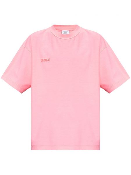 Brodeerattu t-paita Vetements pinkki