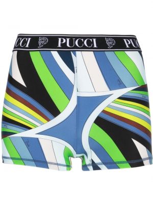 Pantaloni scurți cu imagine Pucci albastru