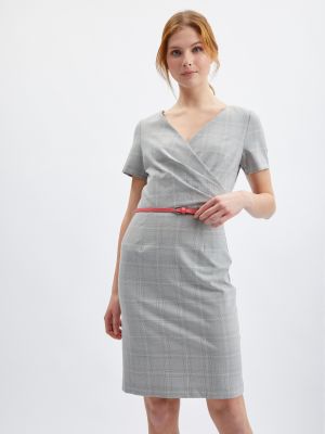Карирана рокля Orsay сиво