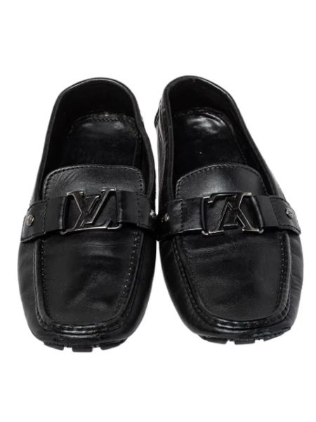 Półbuty skórzane Louis Vuitton Vintage czarne