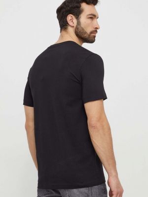 Koszulka bawełniana z nadrukiem Calvin Klein Jeans czarna