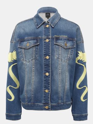 Синяя джинсовая куртка Armani Exchange