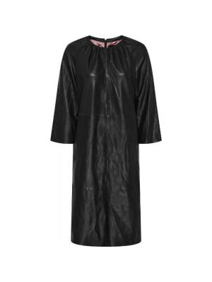 Sukienka midi skórzana Btfcph czarna