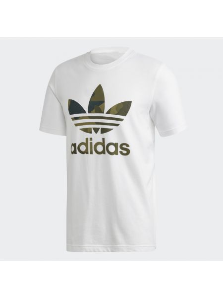 Koszulka w kamuflażu Adidas biała
