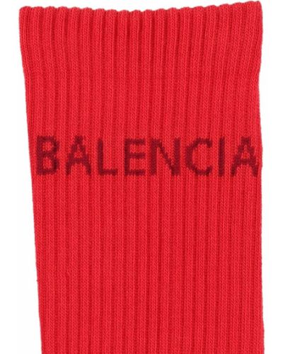 Bombažne nogavice Balenciaga rdeča