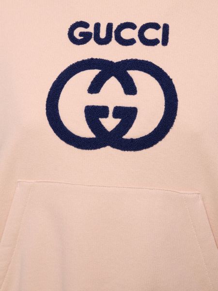 Jersey de algodón de tela jersey Gucci rosa