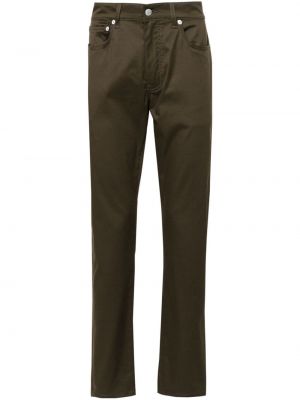 Puuvillased slim fit sirged püksid Dunhill pruun