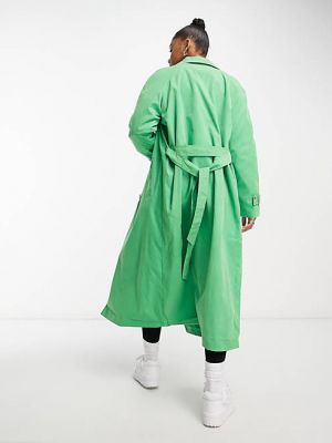 Двубортное пальто оверсайз Jdy зеленый