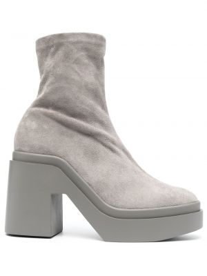 Ankle boots na obcasie Clergerie szare