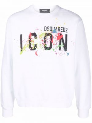 Trykt sweatshirt Dsquared2 hvit