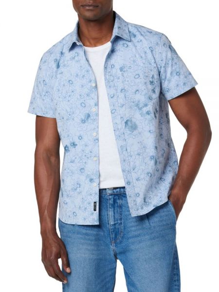 Джинсовая рубашка на пуговицах в цветочек с принтом Joe's Jeans